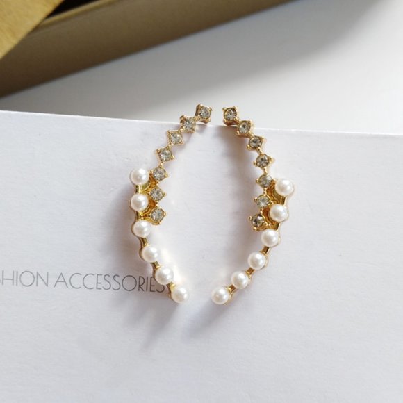 💙Sterling Silver Pearl Dream Wave Earrings - Picture 2 of 7